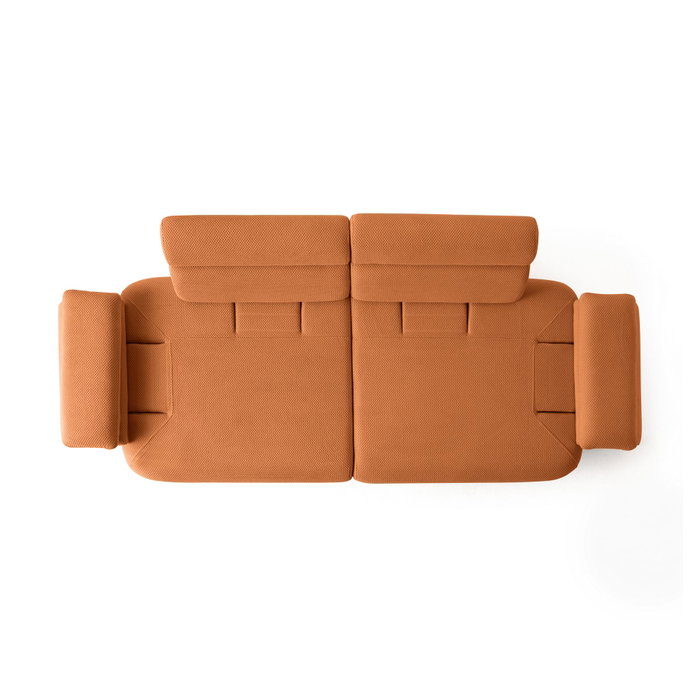 Atelier Del Sofa Bonjo Walnut - Sofá de 3 plazas Rojo azulejo Atelier Del Sofa Bonjo Walnut - Sofá de 3 plazas Rojo azulejo